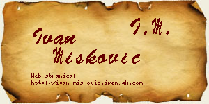 Ivan Mišković vizit kartica
